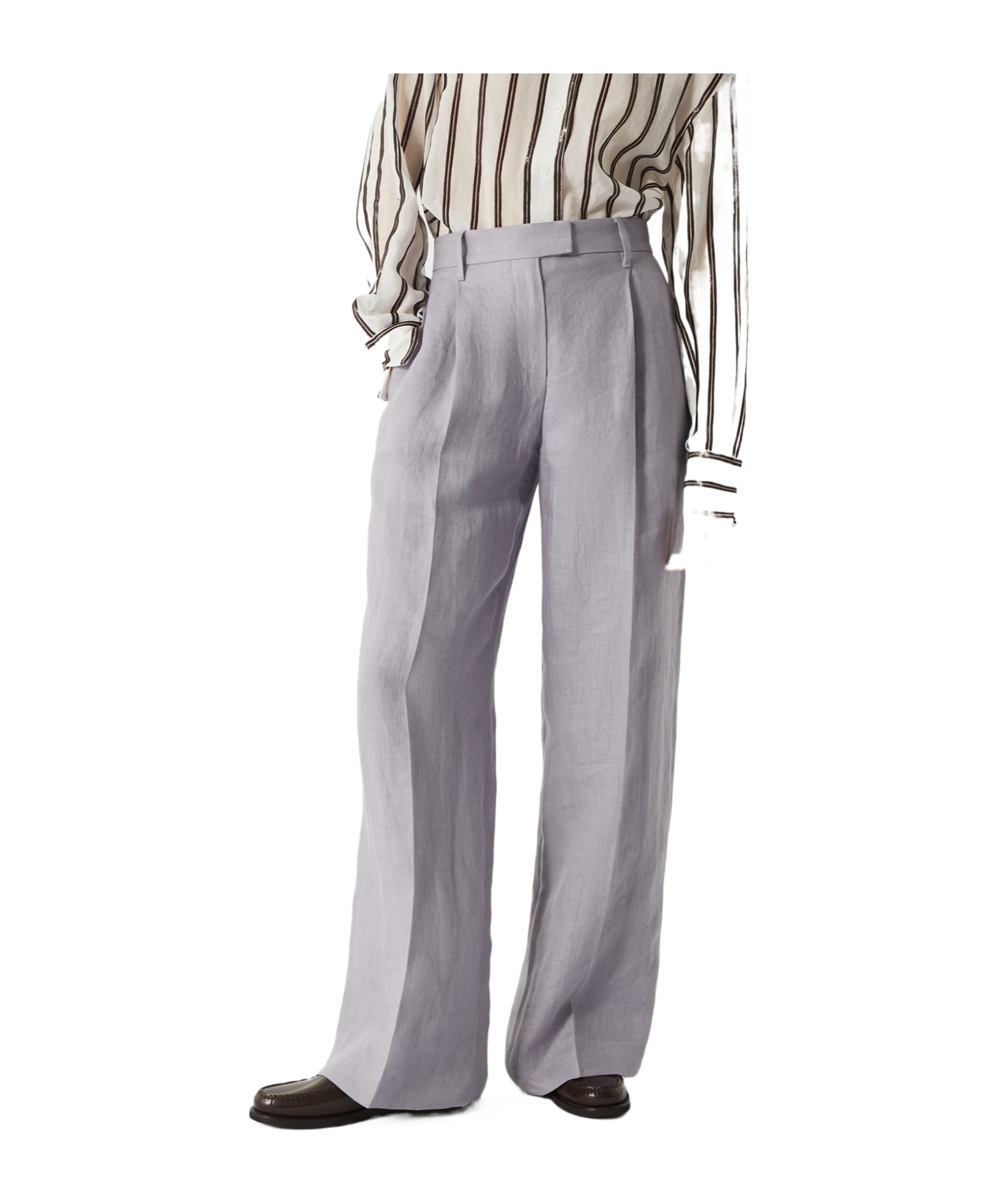 Brunello Cucinelli Loose Pleated Trousers In Gray