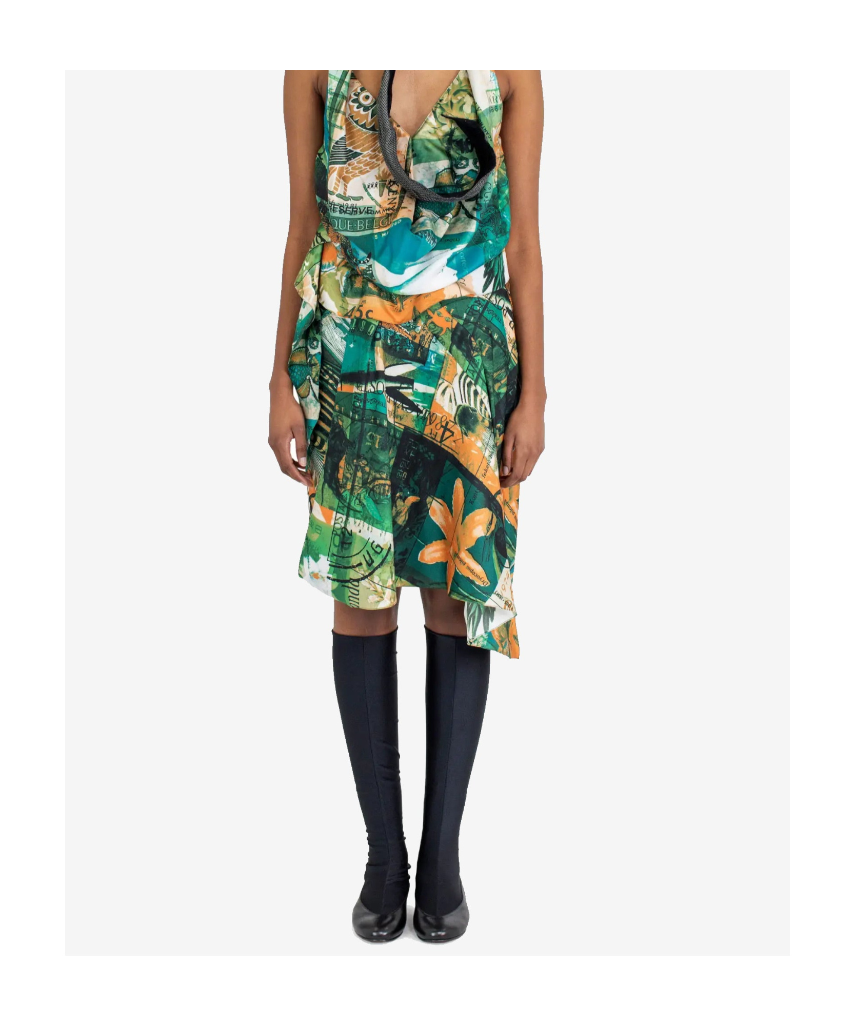 Kiko Kostadinov Kukri Draped Skirt