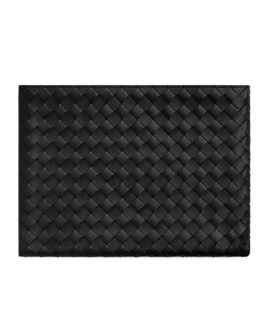 Bottega Veneta Half Zipper Handbag In Black