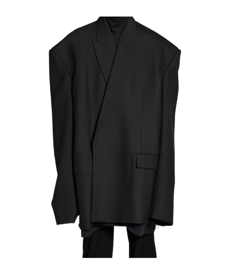 Balenciaga Single-breasted Jacket In Black
