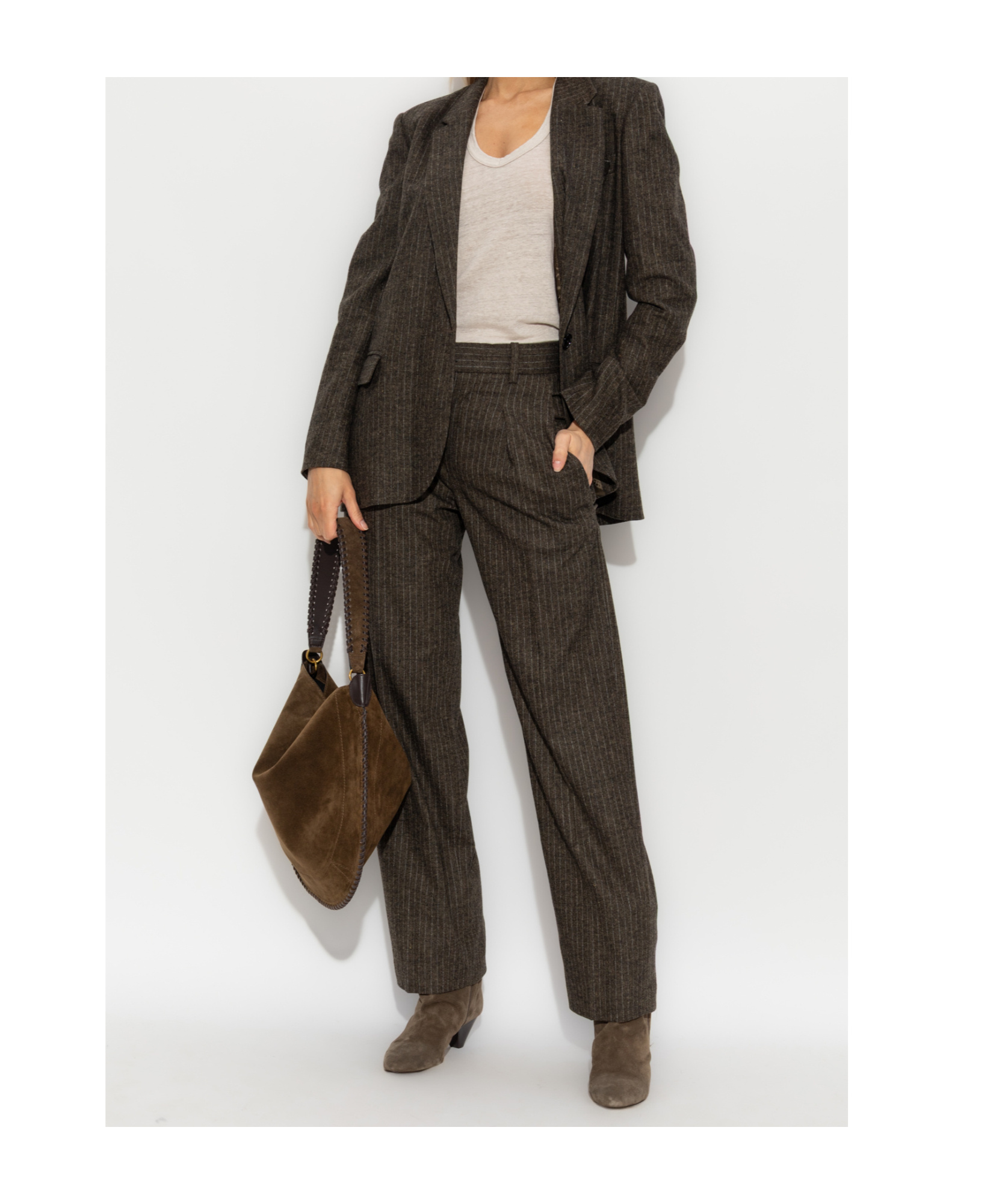 Isabel Marant Long Sleeve Blazer In Brown