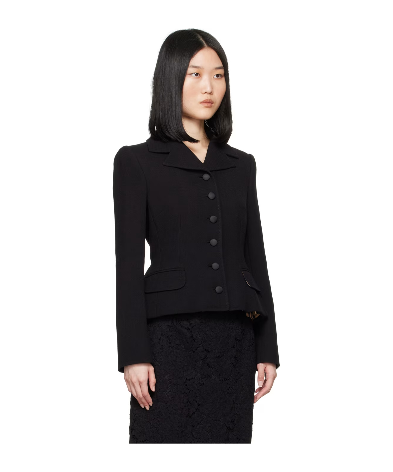 Dolce & Gabbana Single-breasted Wool Blazer In Black