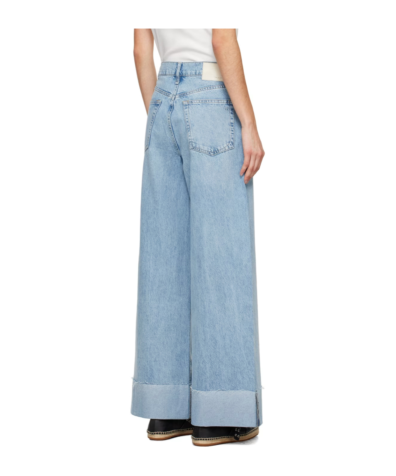 Shop Rag & Bone Sofie High-rise Wide-leg Jeans In Blue
