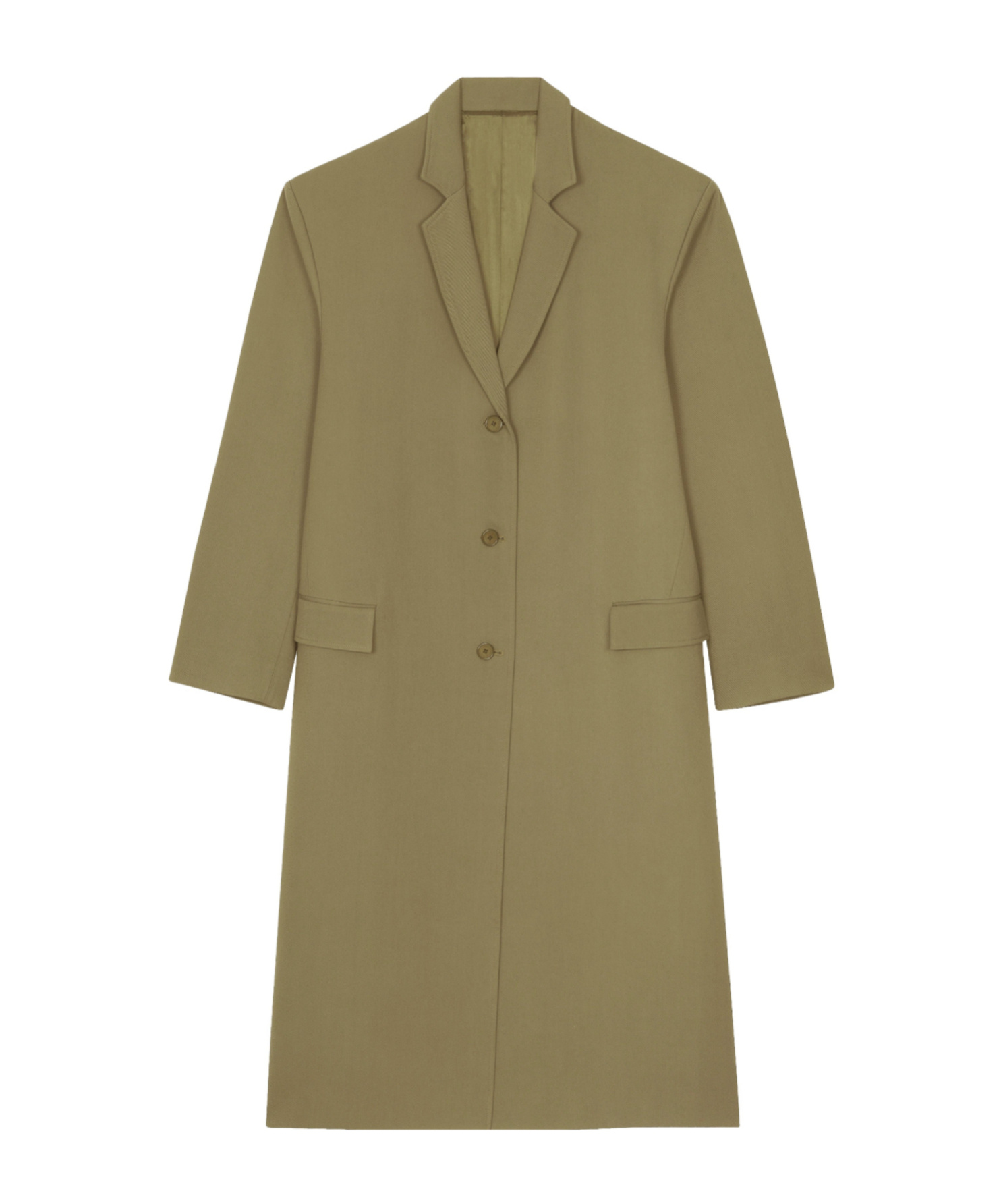Shop The Frankie Shop Tribeca Long Coat - Khaki