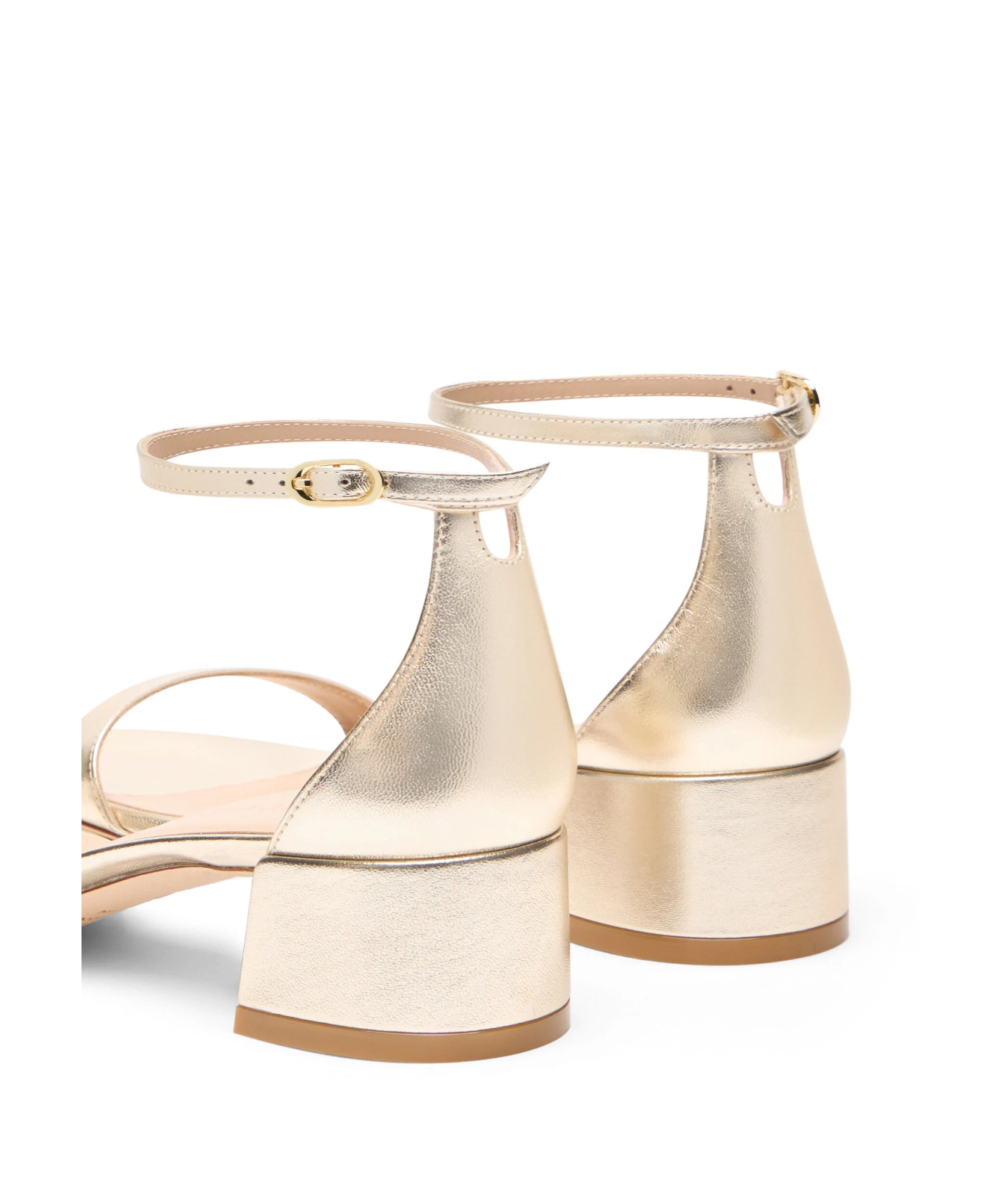 Stuart Weitzman Nudistcurve 35 Block Sandals Beige