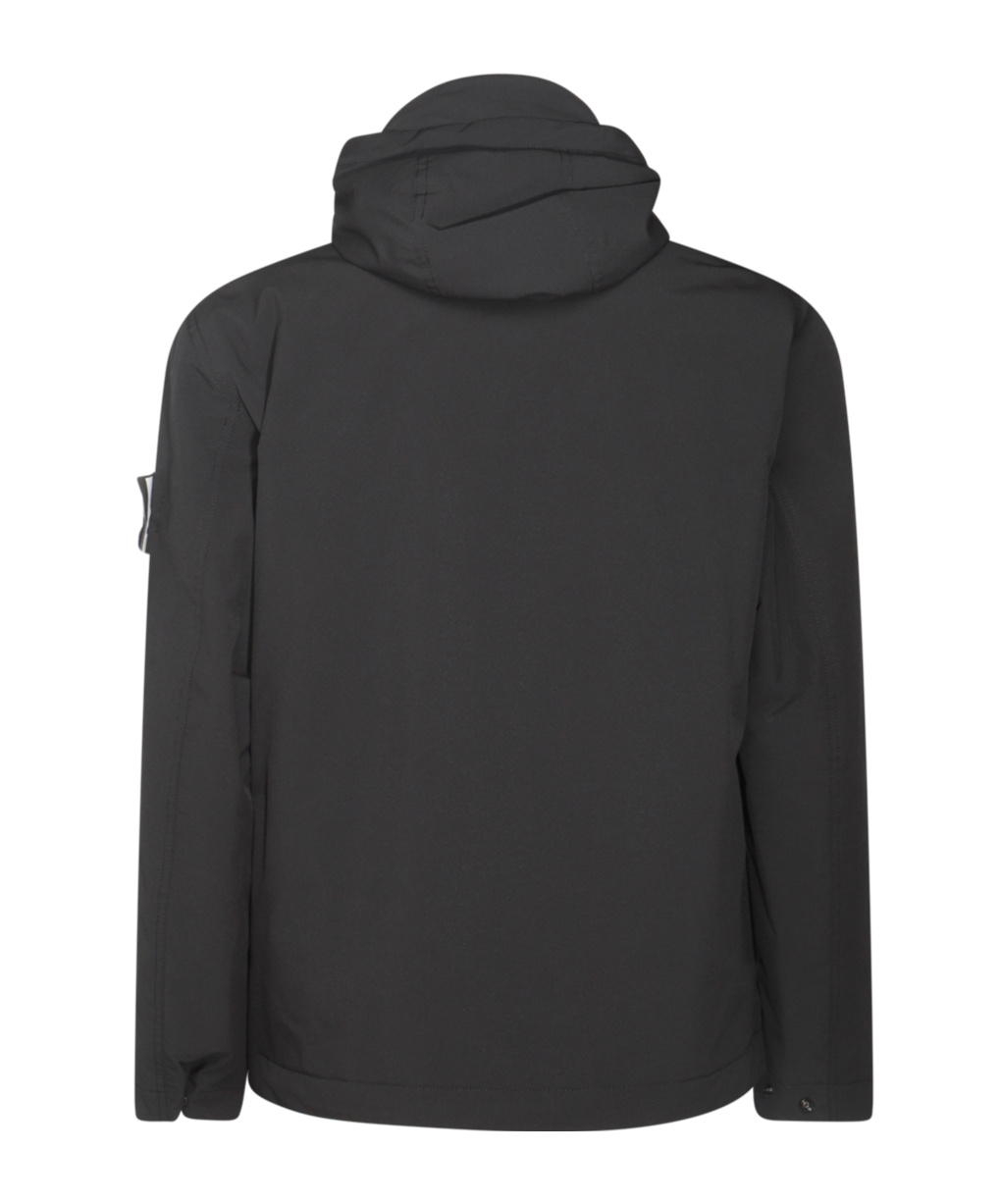 Stone Island Soft Shell Padded Jacket With Waterproof And Windproof Membrane In Black