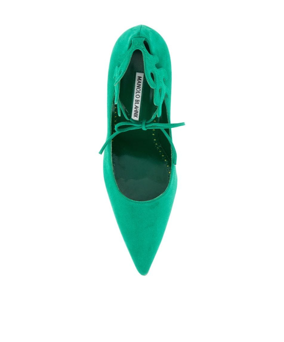 Manolo Blahnik Scarpe Con Tacco Florettehi1242496 Bgrn In Green