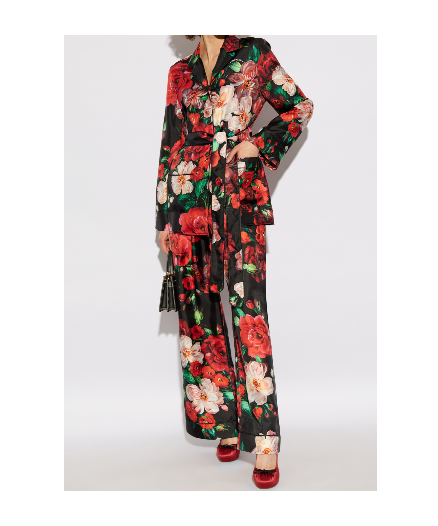 Dolce & Gabbana Printed Floral Twill Shirt In Multi