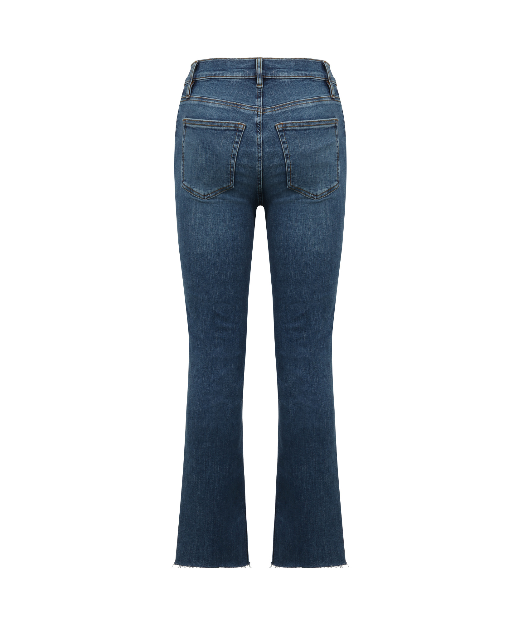 Frame The Pencil Cropped High-rise Slim-leg Jeans In Blue
