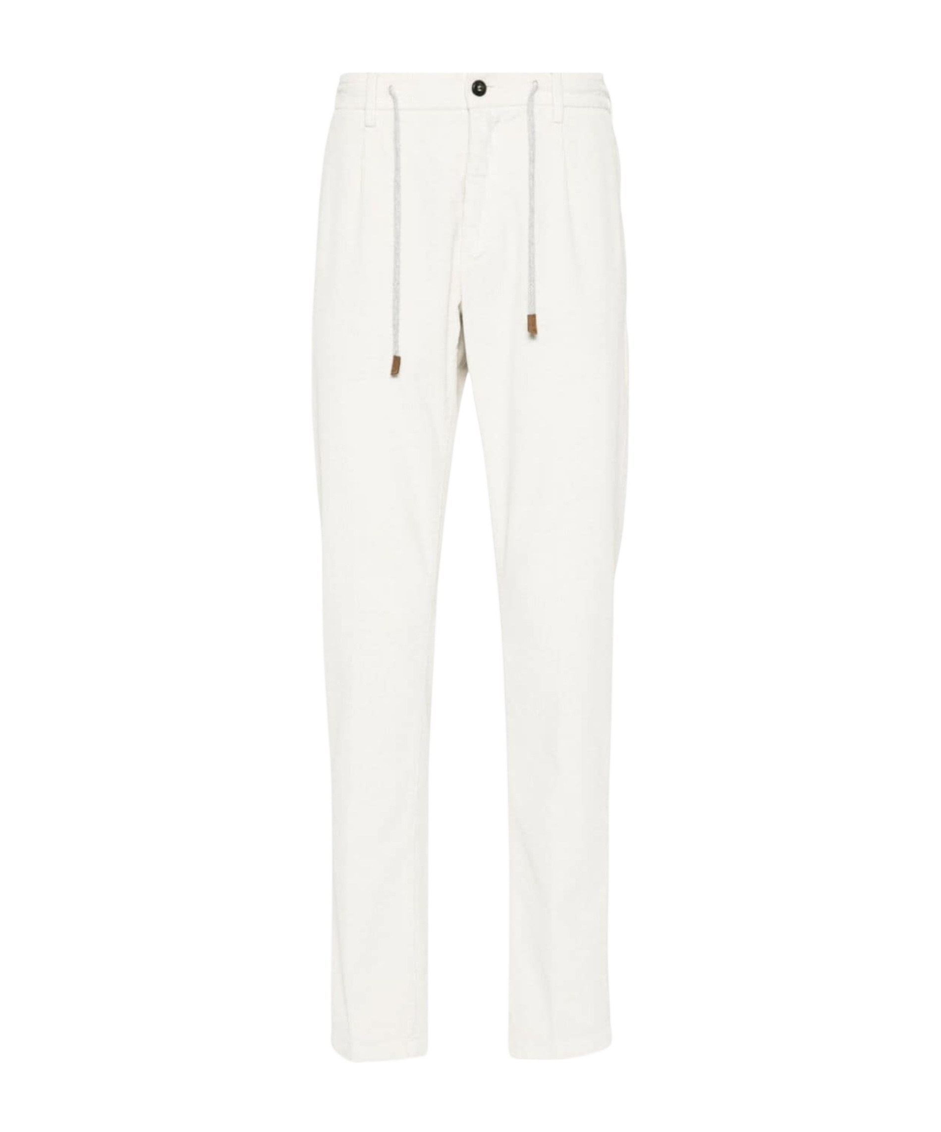 Eleventy Relaxed Fit Trousers Drawstring Waistband In White