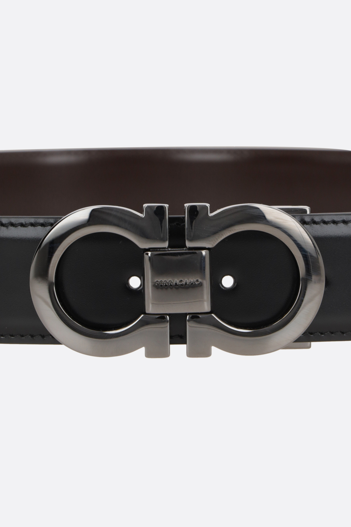 Ferragamo Gancini Smooth Leather Reversible Belt