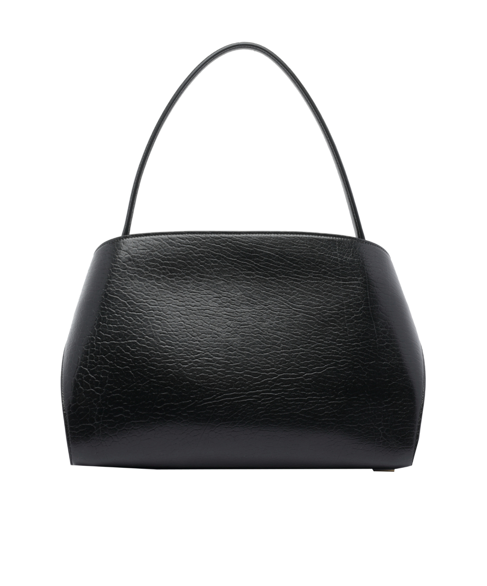 Ferragamo Leather Shoulder Bag Adaptable Strap In Black