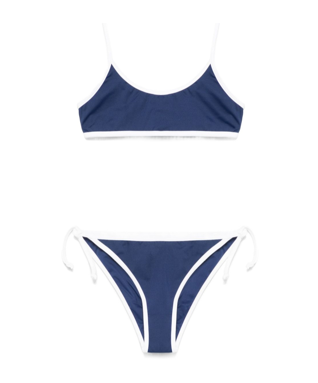 Mc2 Saint Barth Logo Lettering Bikini Set In Blue