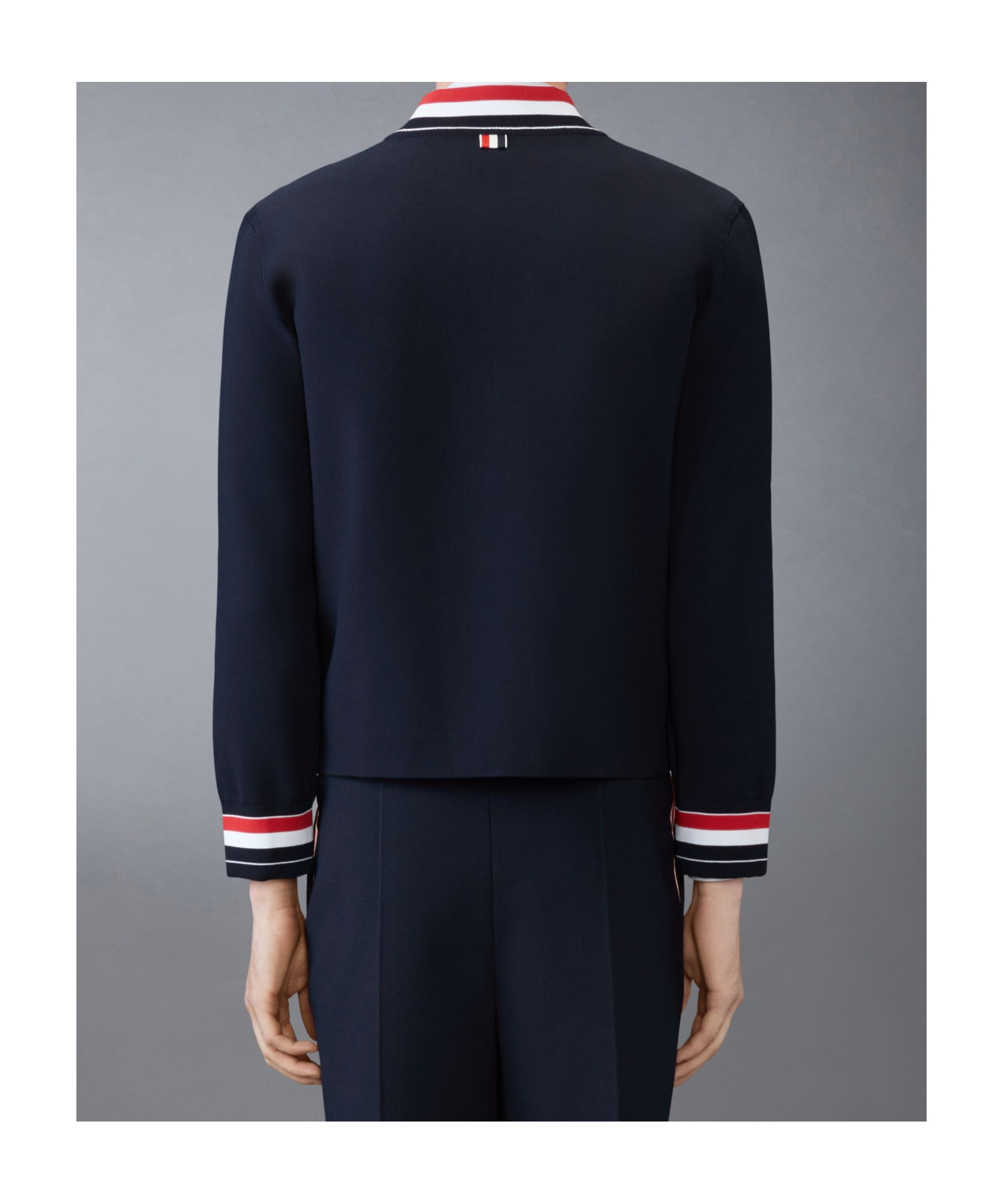 Shop Thom Browne Rwb-stripe Bomber Jacket In Blue
