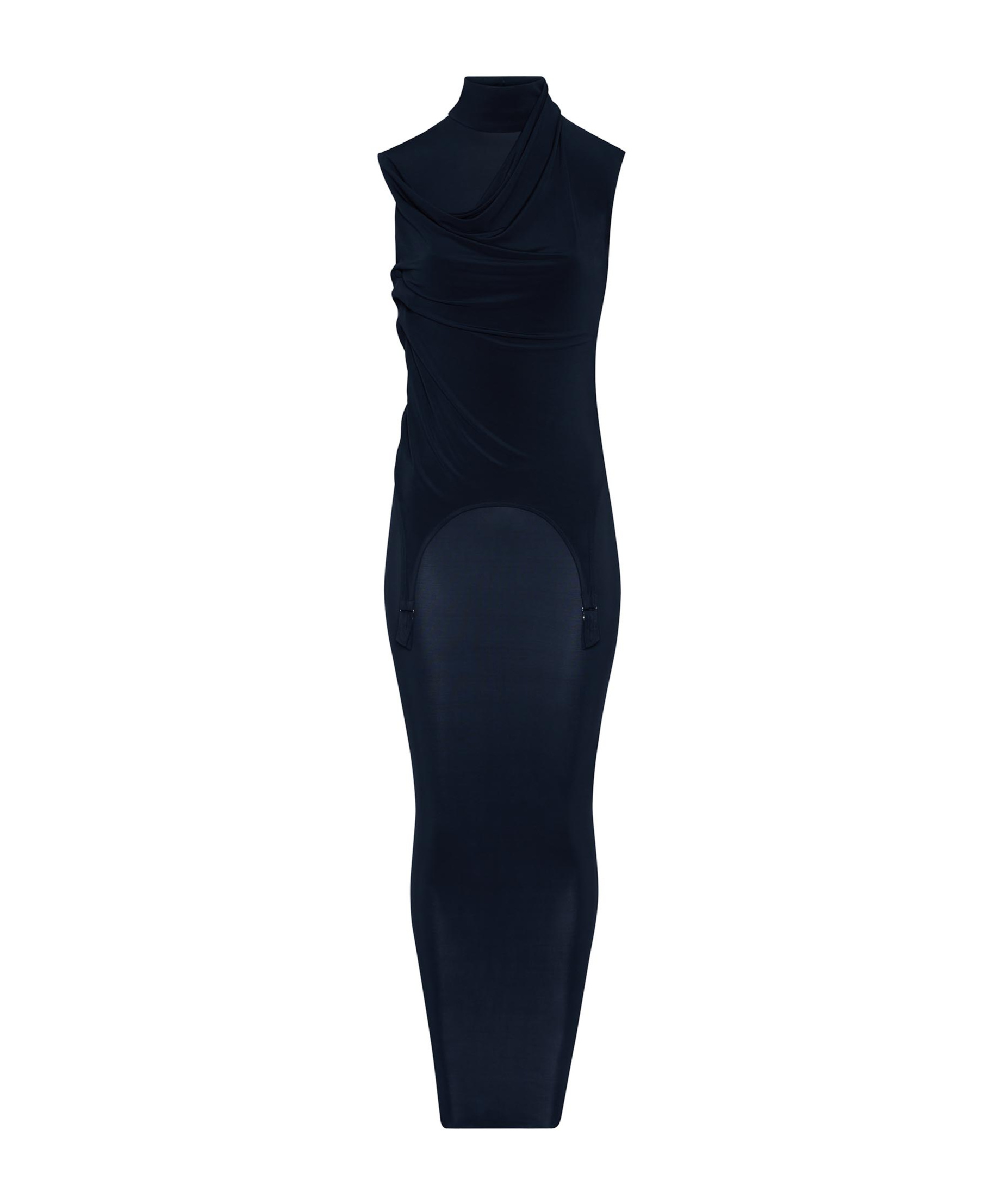 Jean Paul Gaultier High-neck Dress In Blue