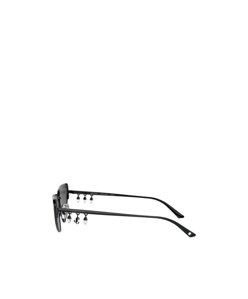 Jimmy Choo Eyewear Triangle Frame Sunglasses In Black