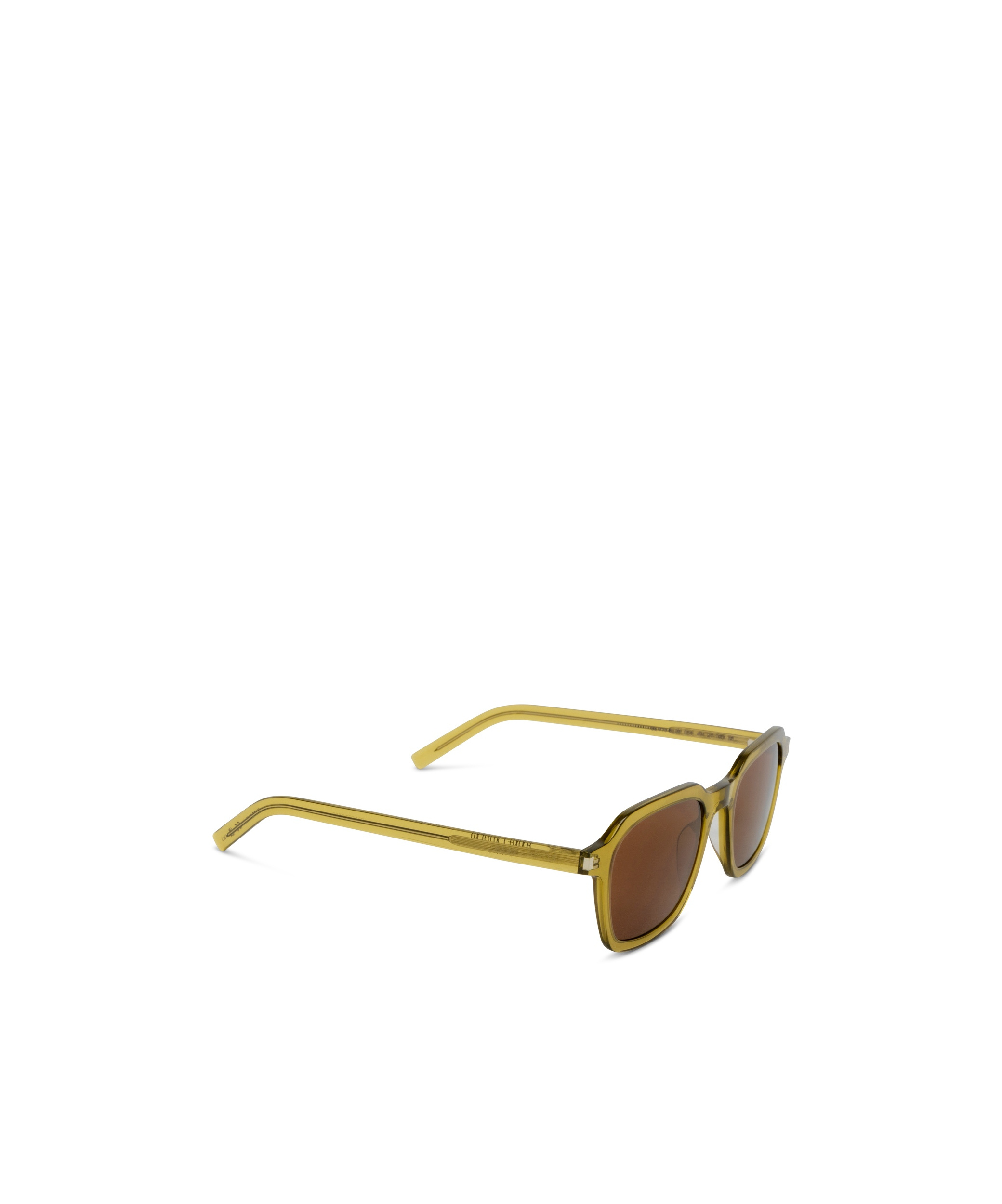 Saint Laurent Logo Sunglasses In Brown