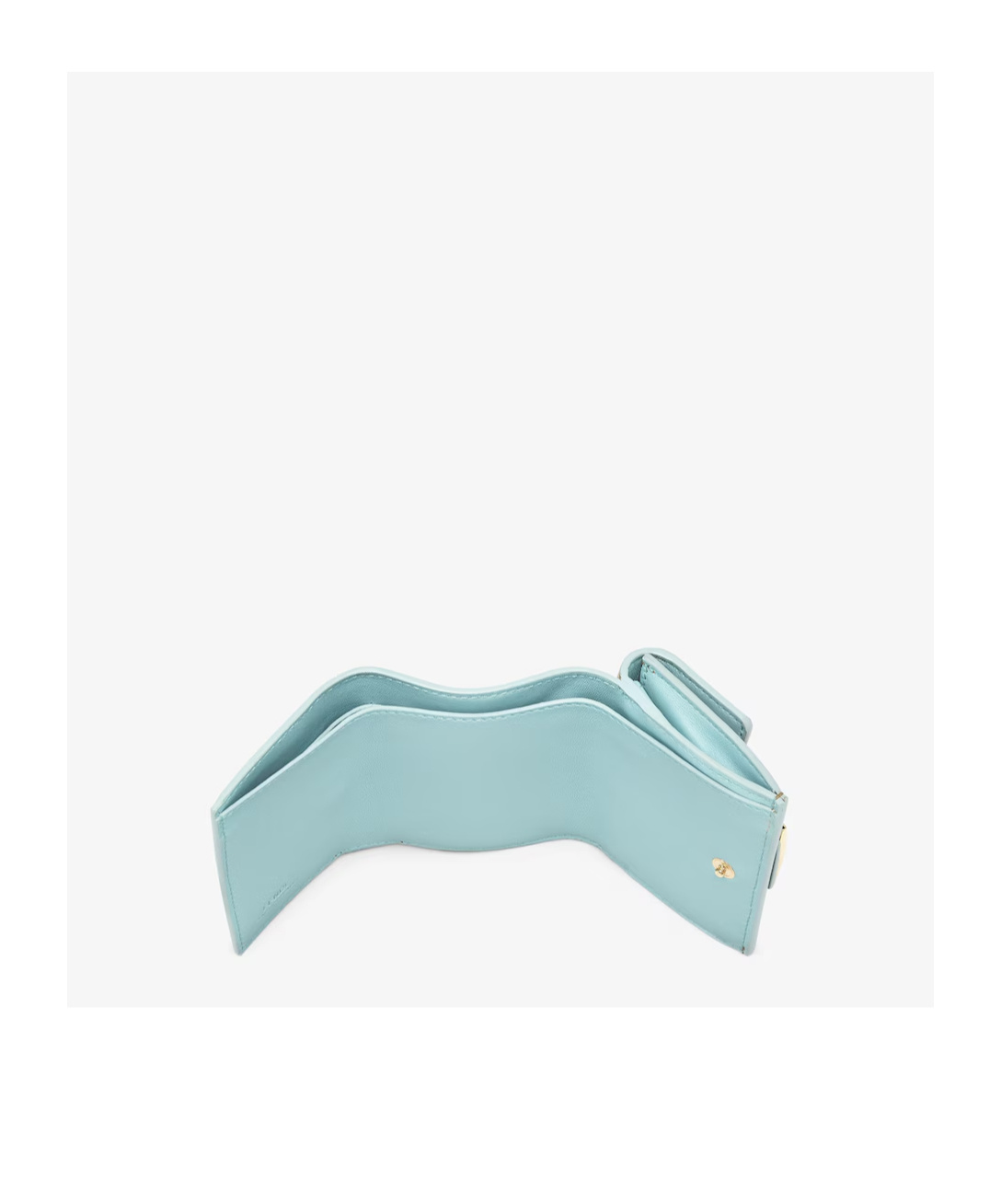 Fendi Compact Three-fold Baguette Wallet In Green