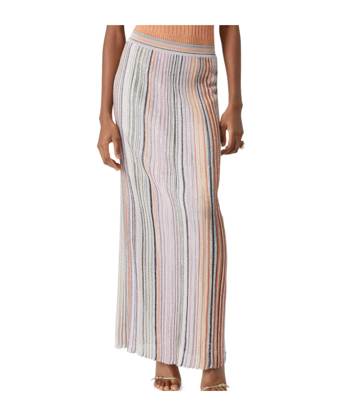 Shop Missoni Patterned Skirt In Gray