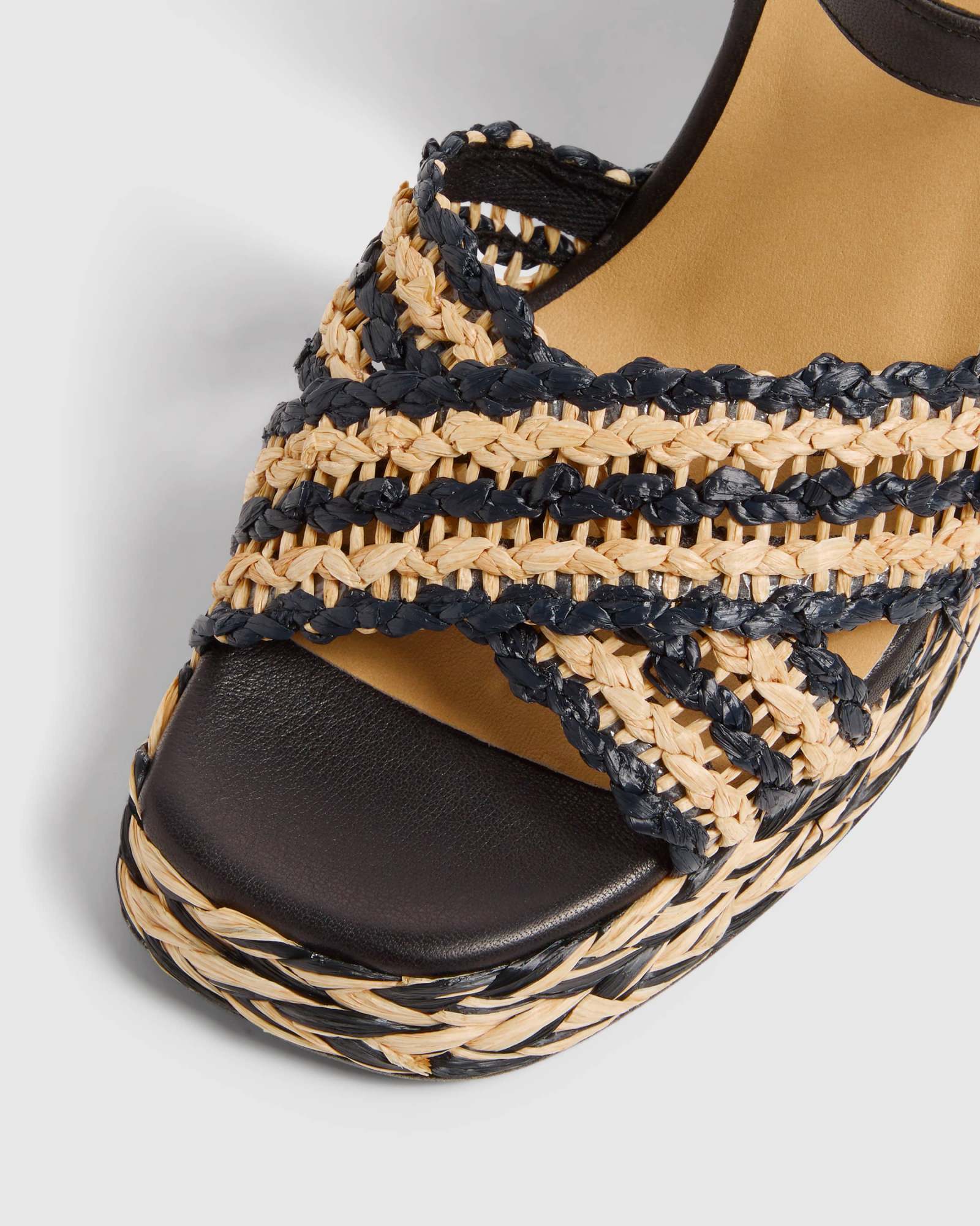 CASTAñER VICEN 95MM RAFFIA SANDALS