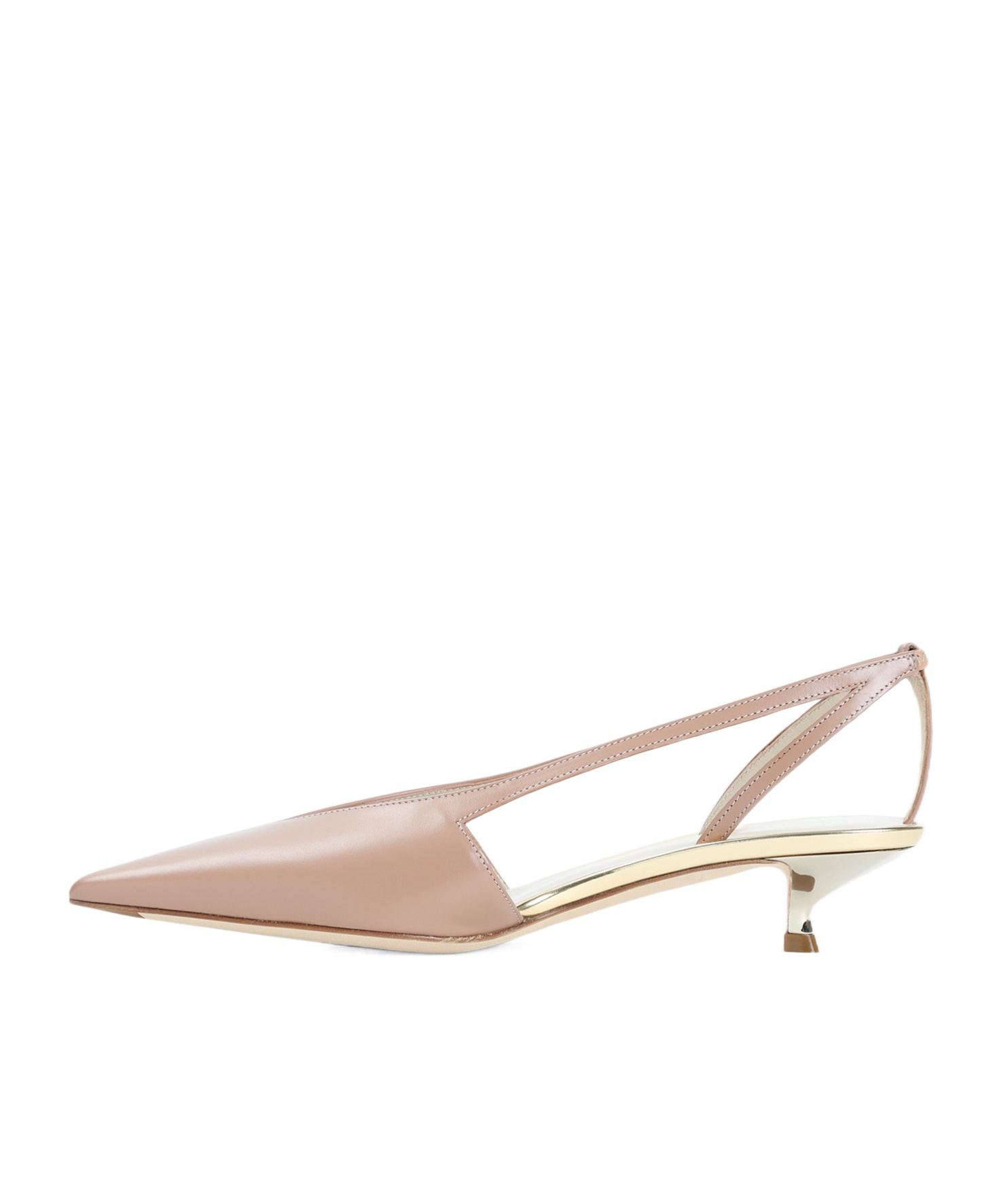 Shop Giorgio Armani 30mm Leather Pumps In Nude
