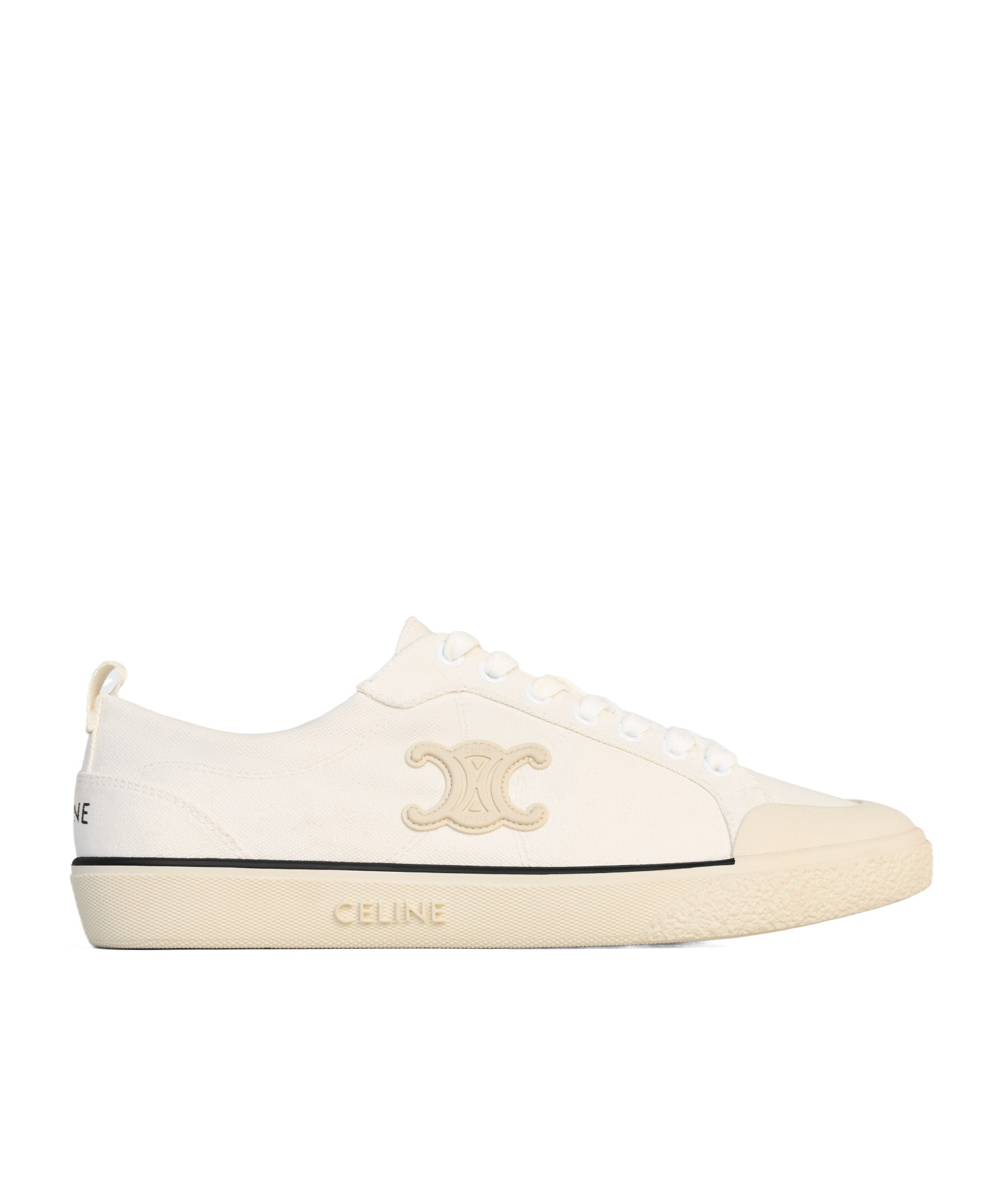 Celine Lace-up Low-cut Casual Shoes In White