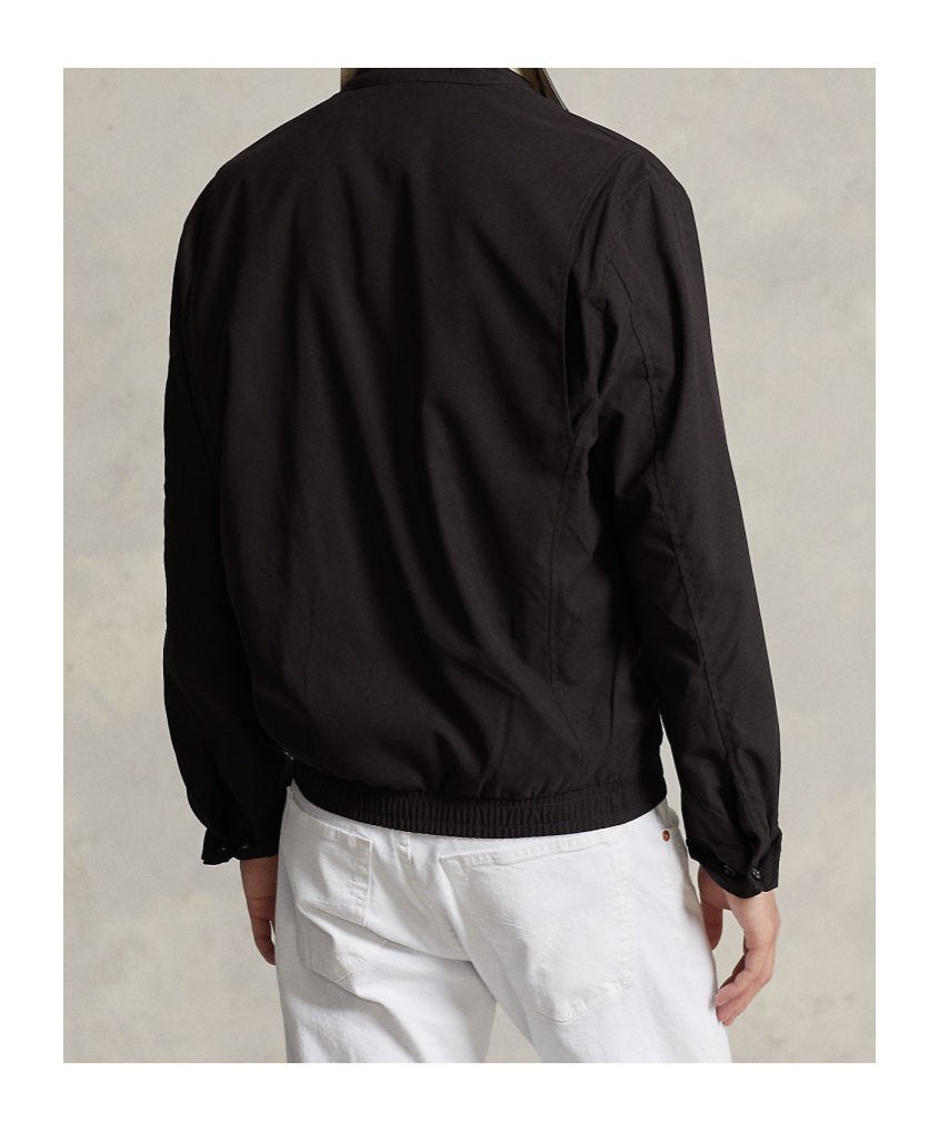 Shop Polo Ralph Lauren Logo-embroidered Zip-up Jacket In Black