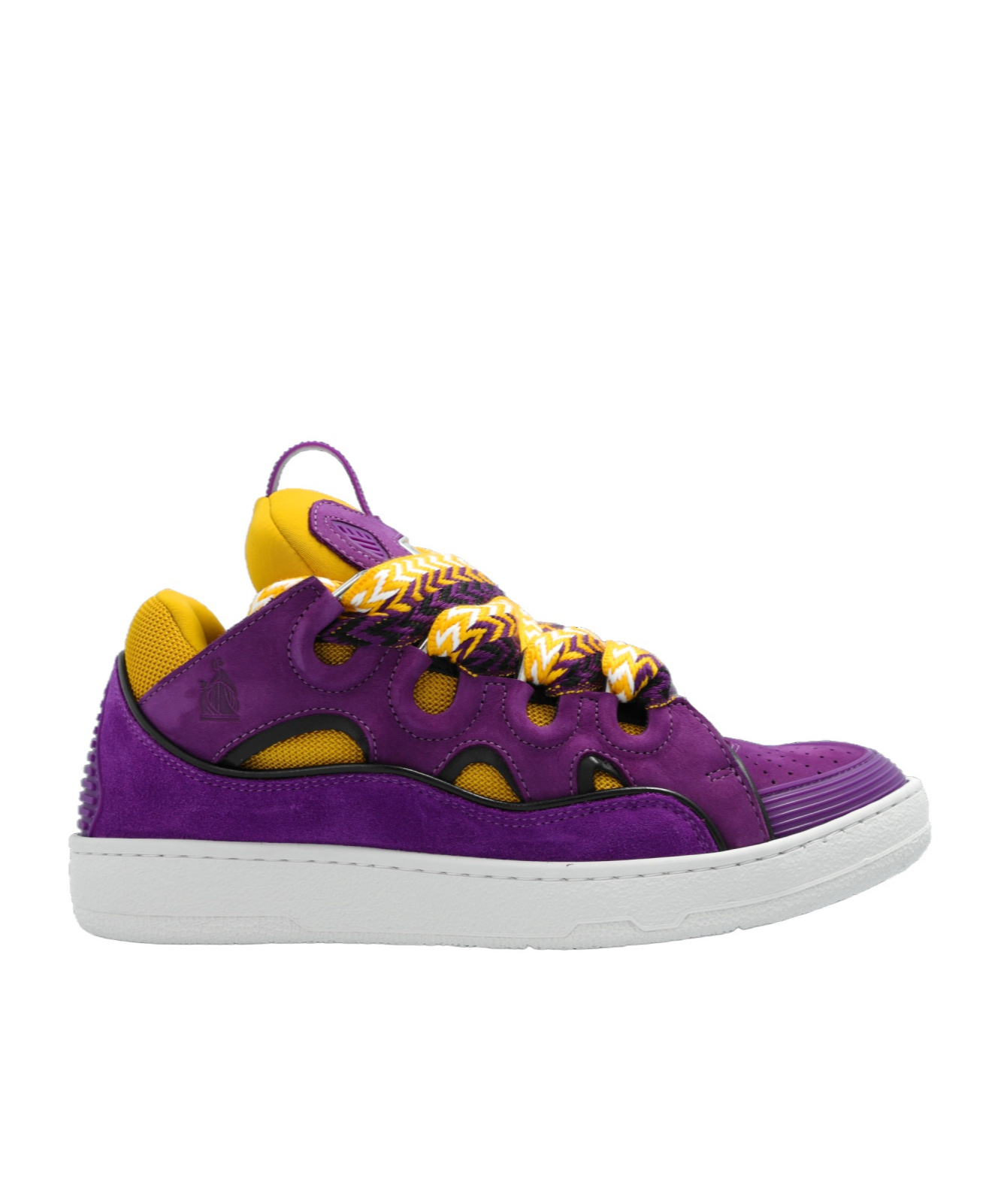 Lanvin Sneakers Curb En Cuir Pour Homme In Purple