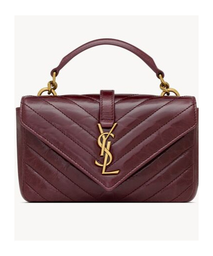 Saint Laurent Mini College Shoulder Bag In Red
