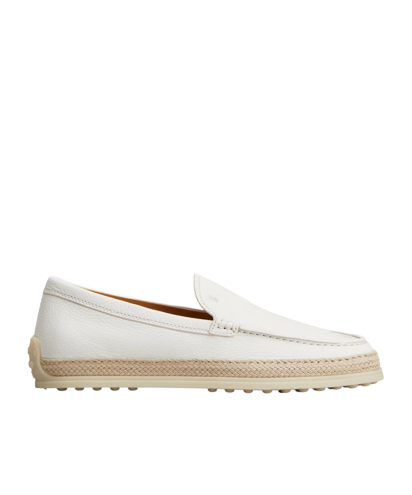 Tod's Women's Leather Moccasins With Outsol Loafer In White