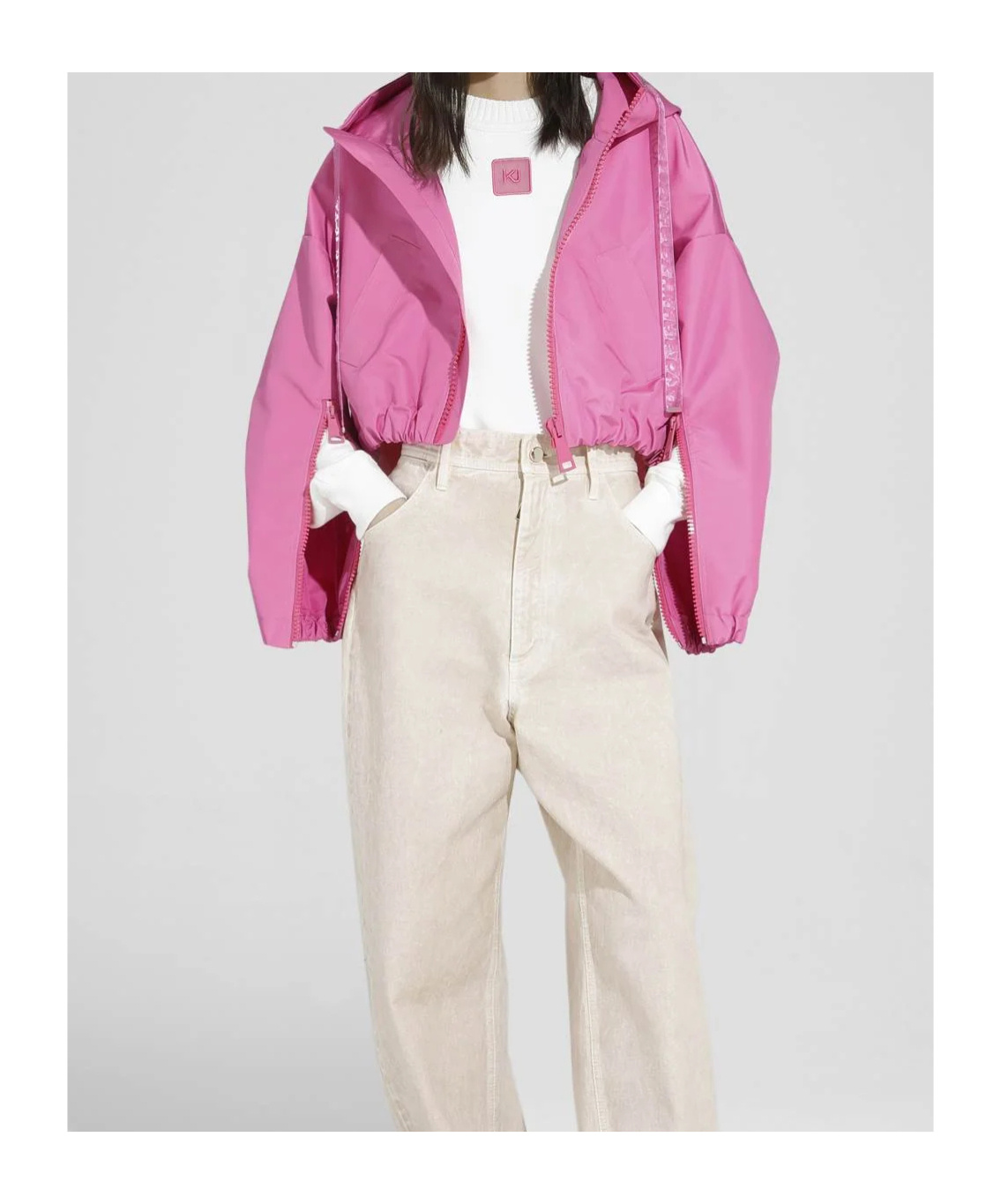 Khrisjoy Hooded Jacket In Pink