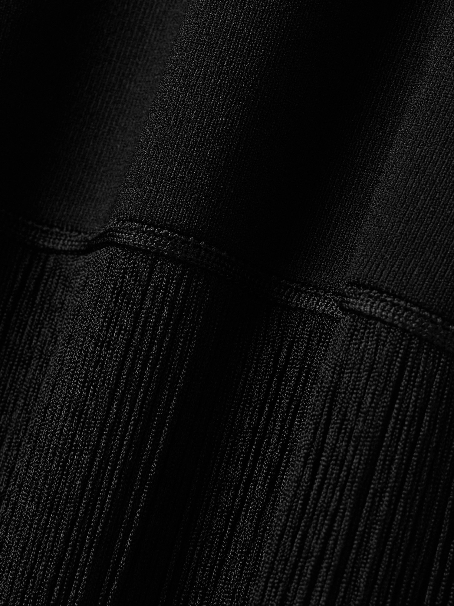 Khaite Paley Long-sleeve Fringe Backless Maxi Dress In Black