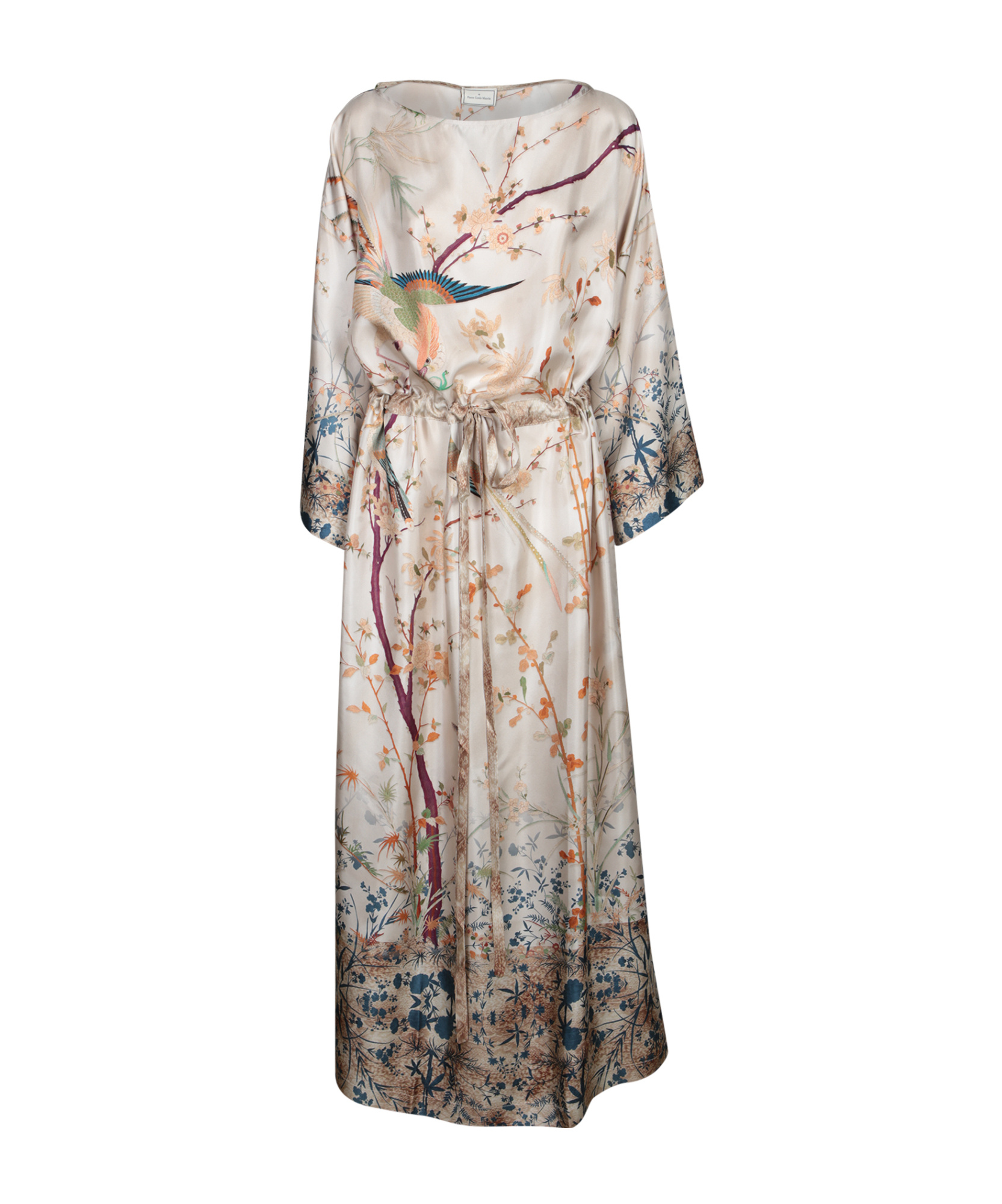 Shop Pierre-louis Mascia Aloe Midi Dress In Beige