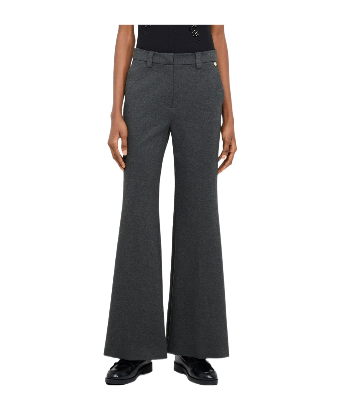 Liu •jo Belt Loop Casual Pants In Black