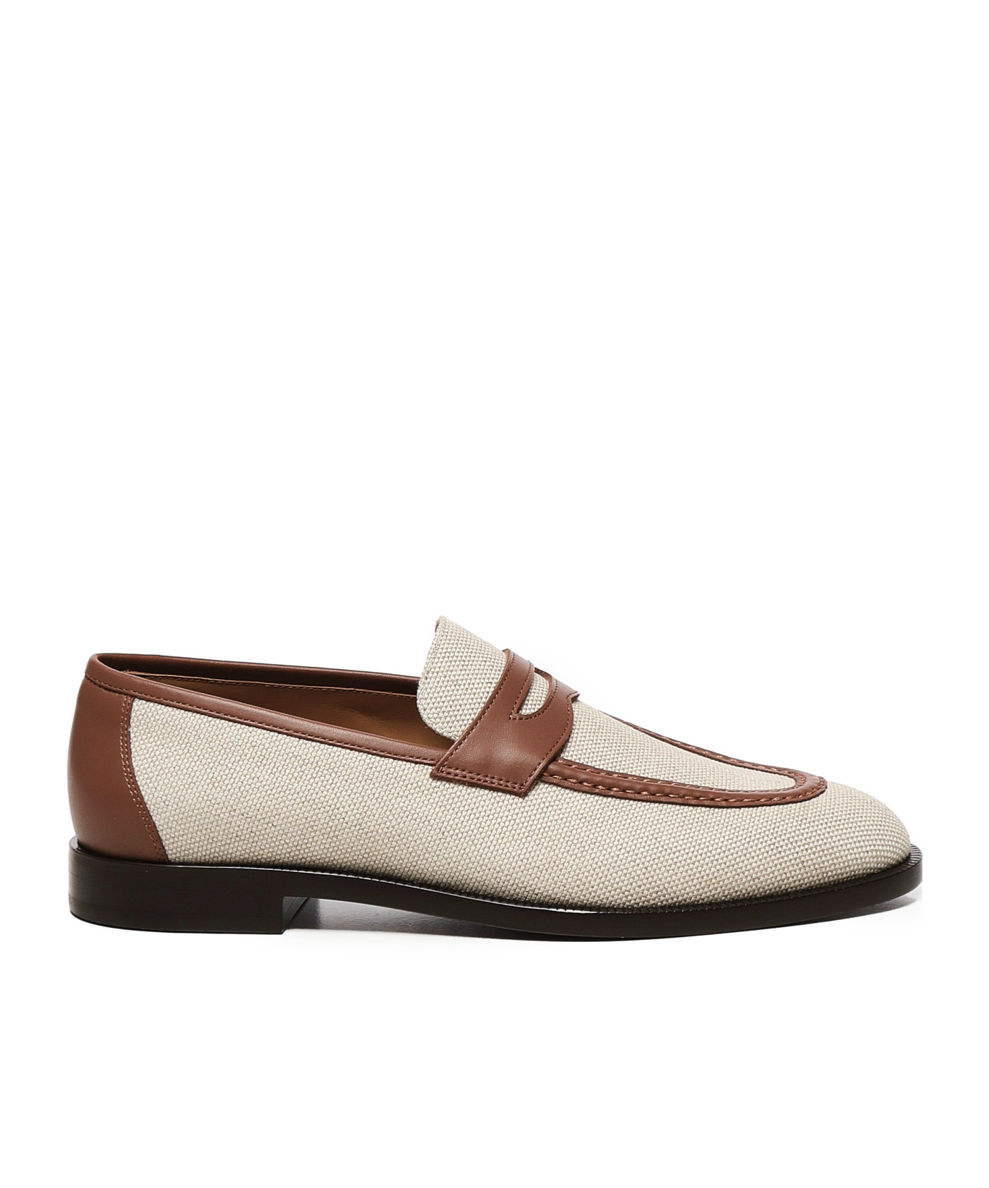 Loro Piana Round Toe Loafers In Brown