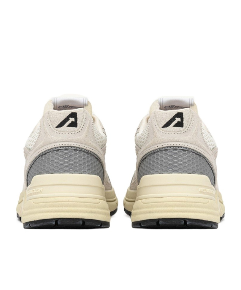 Autry 'hyperway' White Low Top Sneakers With Logo Patch On Side And Tongue