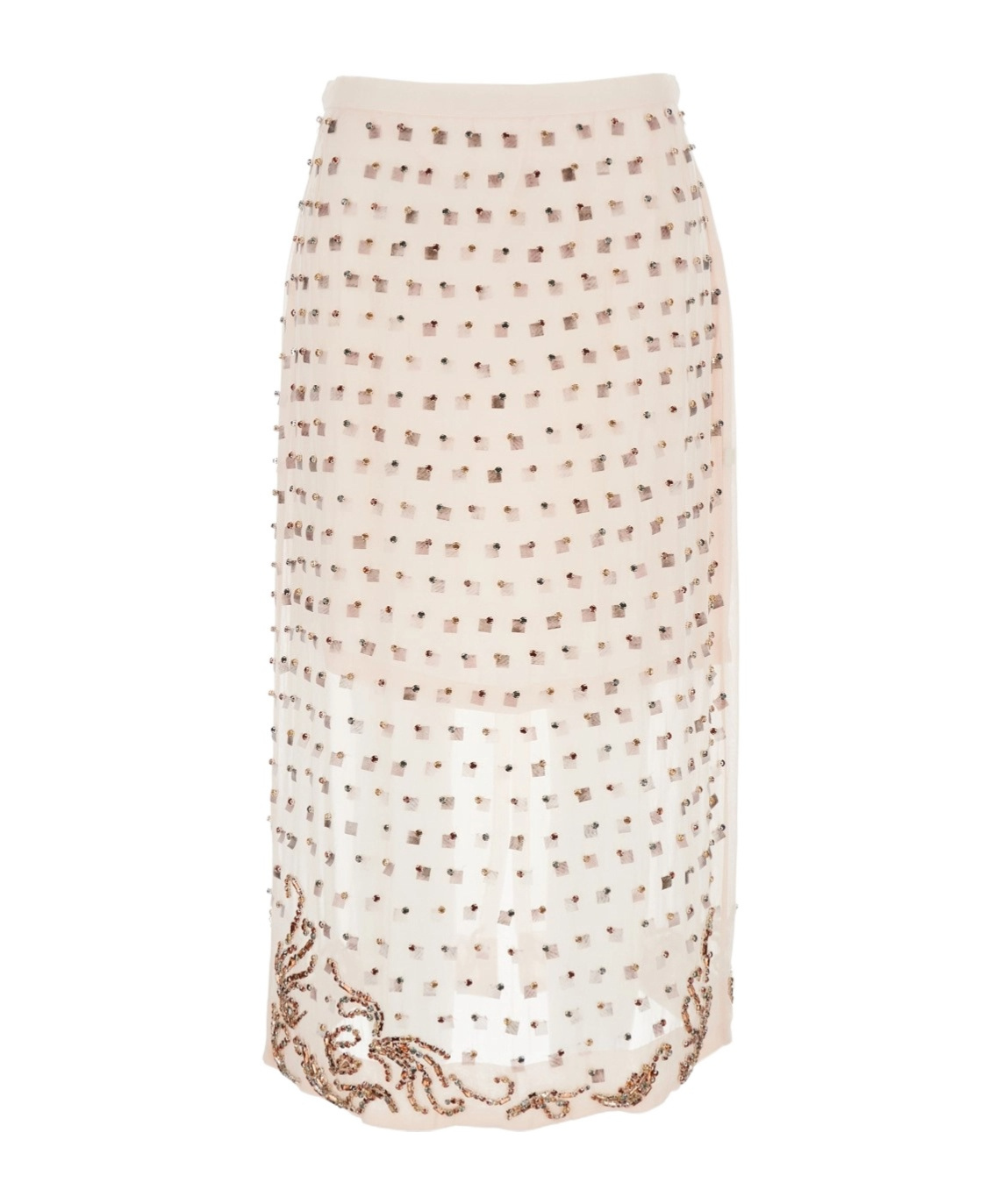 Dries Van Noten Sokna Embellished Midi Skirt In Multi