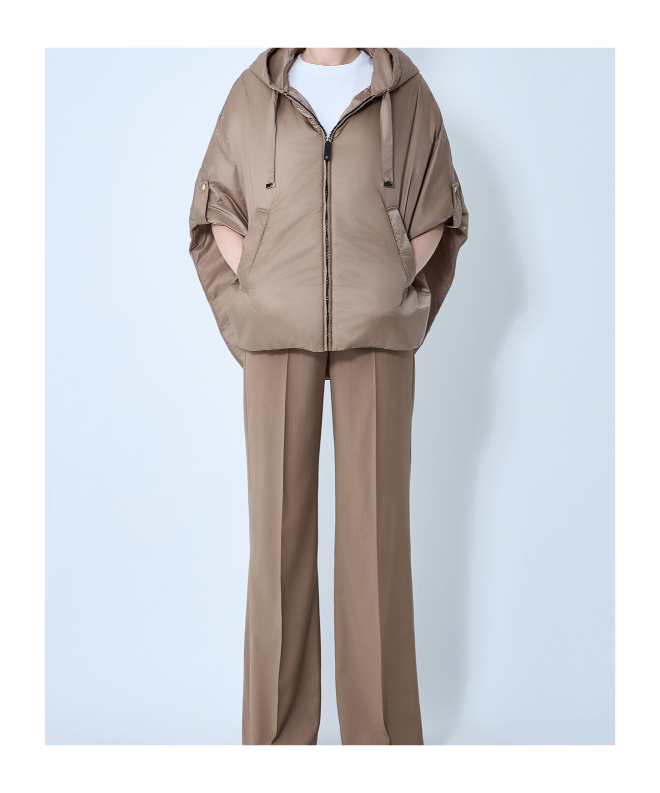 Max Mara Zipper Jacket In Brown