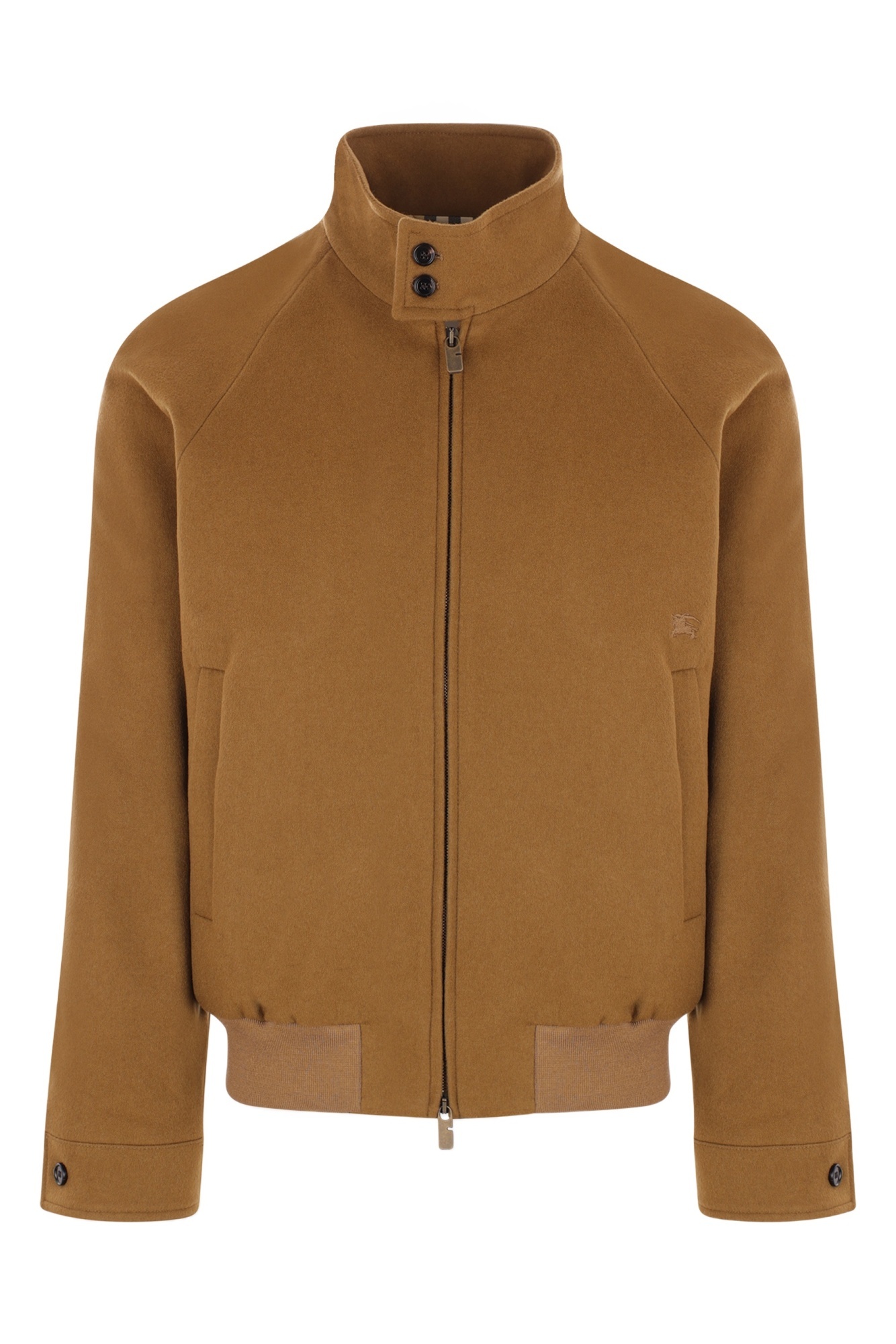 Burberry Luxe Cashmere Harrington Jacket In Brown