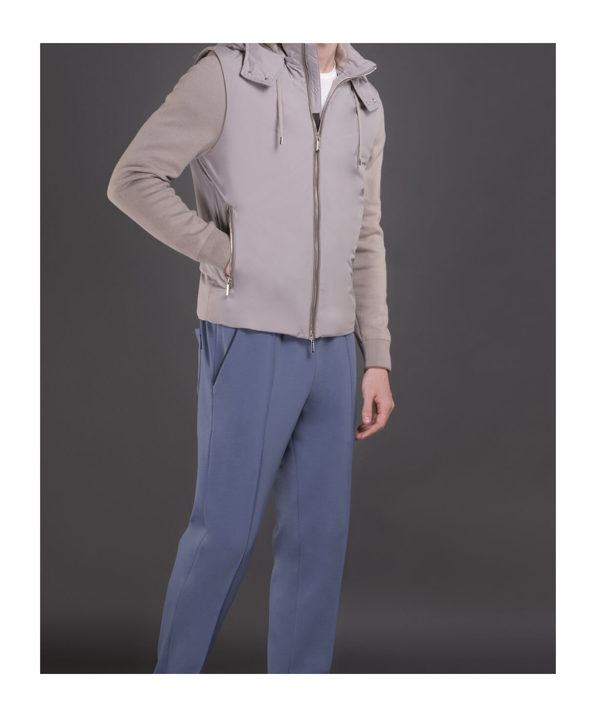Moorer Long-sleeved Pilot Jacket In Gray