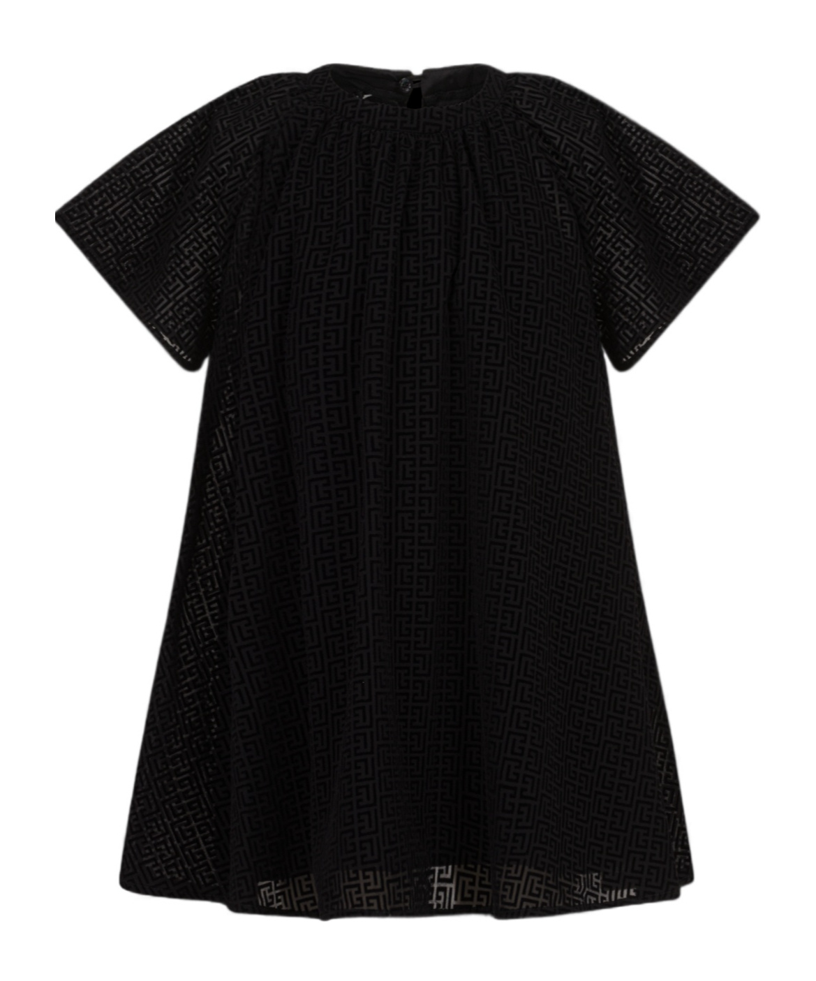 Balmain Short-sleeved Dress In Black