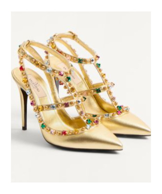 Shop Valentino 100mm Rockstud Dcollet Pumps In Multi-color