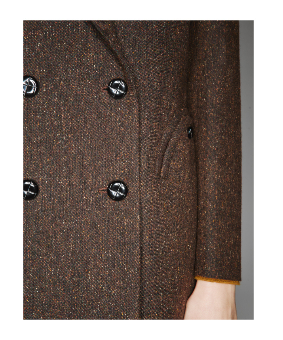 Blazé Milano Winibelle Nightbreak Wool-blend Blazer In Brown