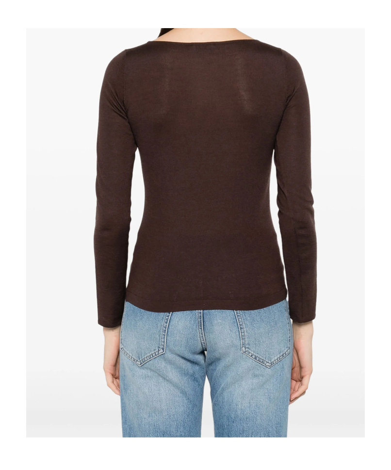 Brunello Cucinelli Cashmere Boat-neck Sweater In Burgundy