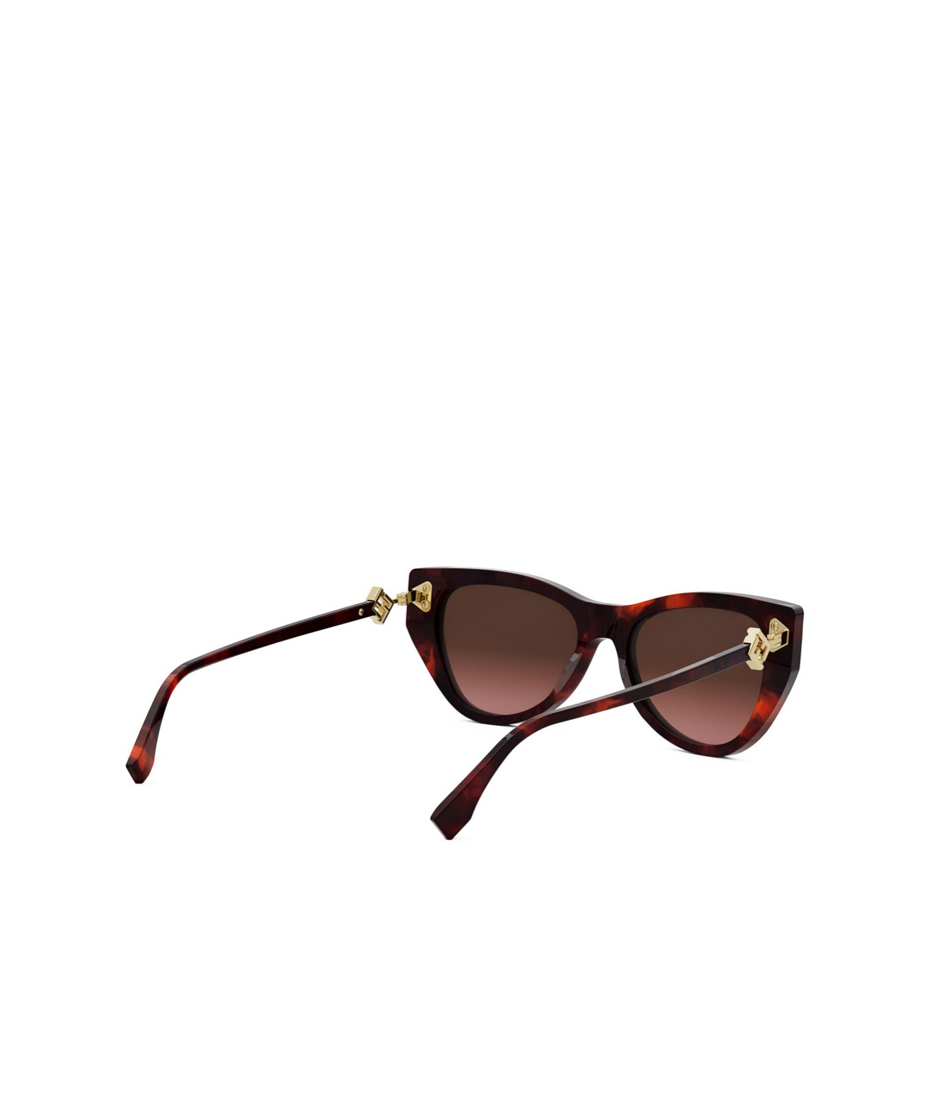 Fendi Ff Diamond Logo Acetate & Nylon Cat-eye Sunglasses In Green