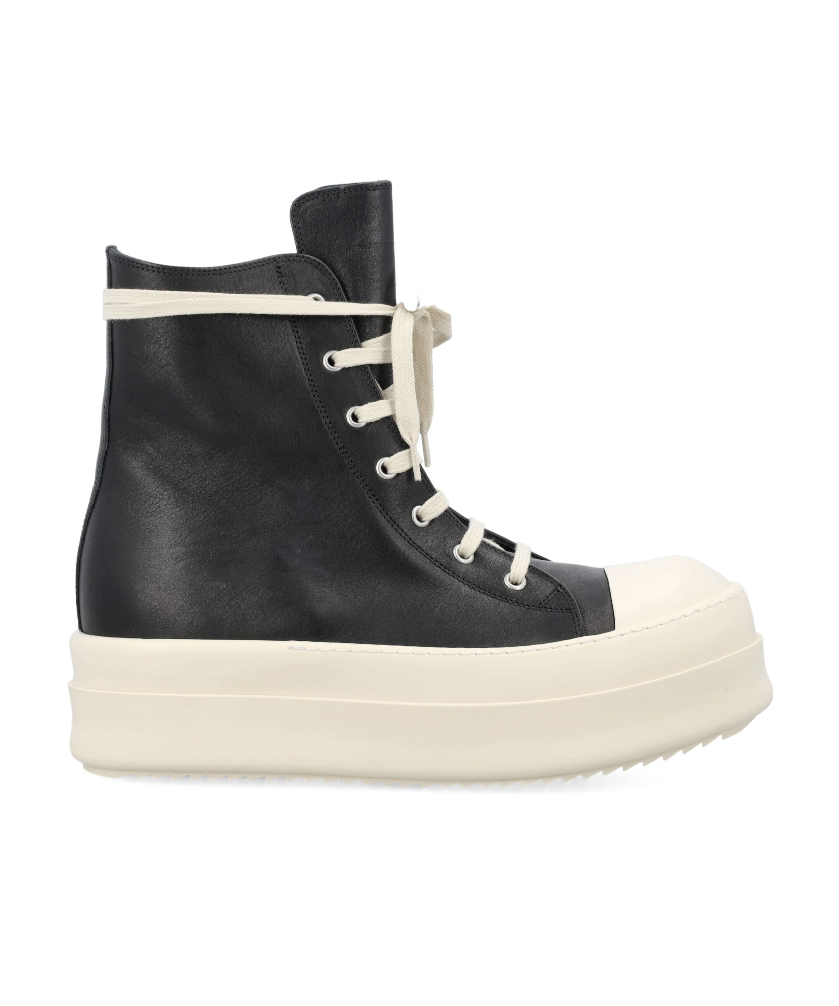 Rick Owens Mega Bumper Lace-up Platform Sneakers In White