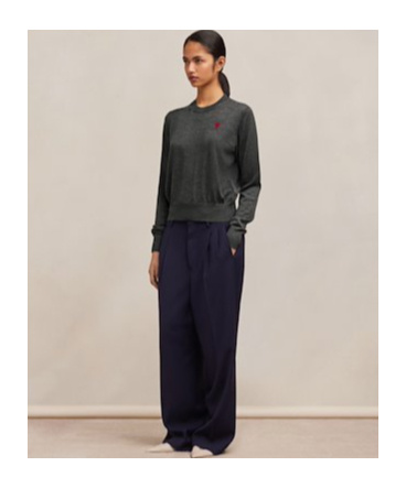 Ami Alexandre Mattiussi Ami Paris Ami De Coeur Logo Embroidered V-neck Cardigan In Black