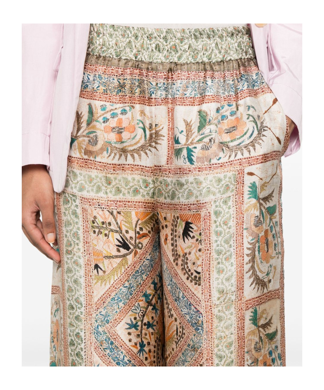 Pierre-louis Mascia Pierre Louis Mascia P Rinted Silk Trouser In Multi