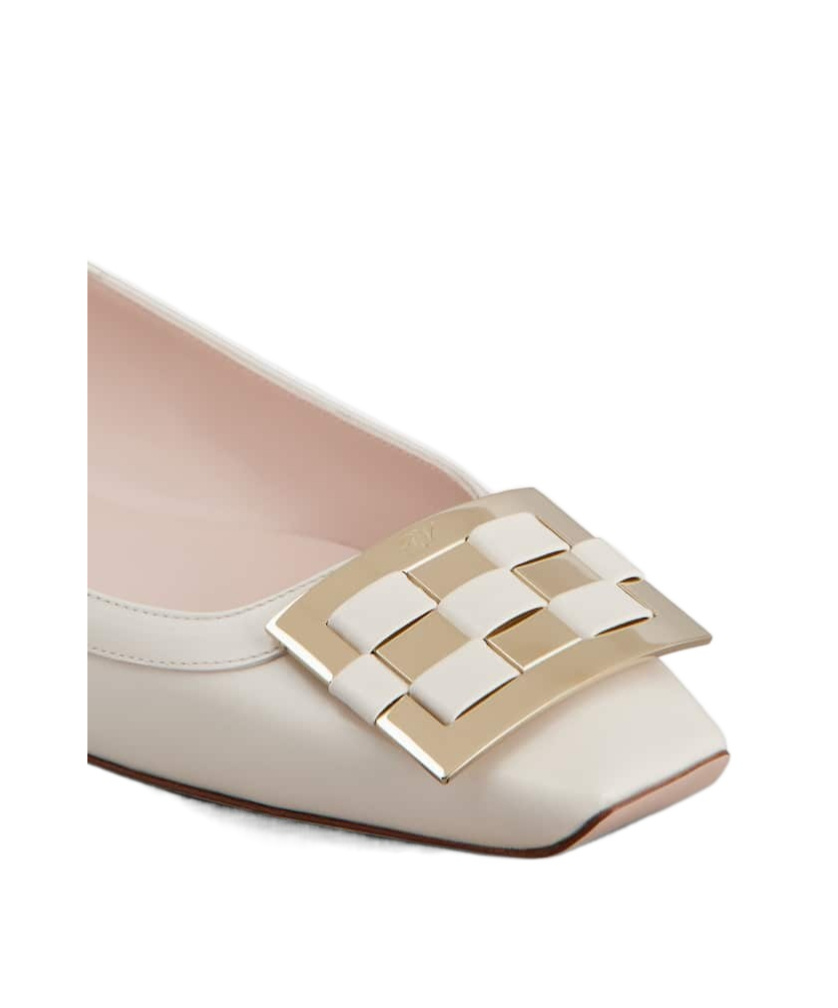 Roger Vivier Trompette Ballet Shoes In White