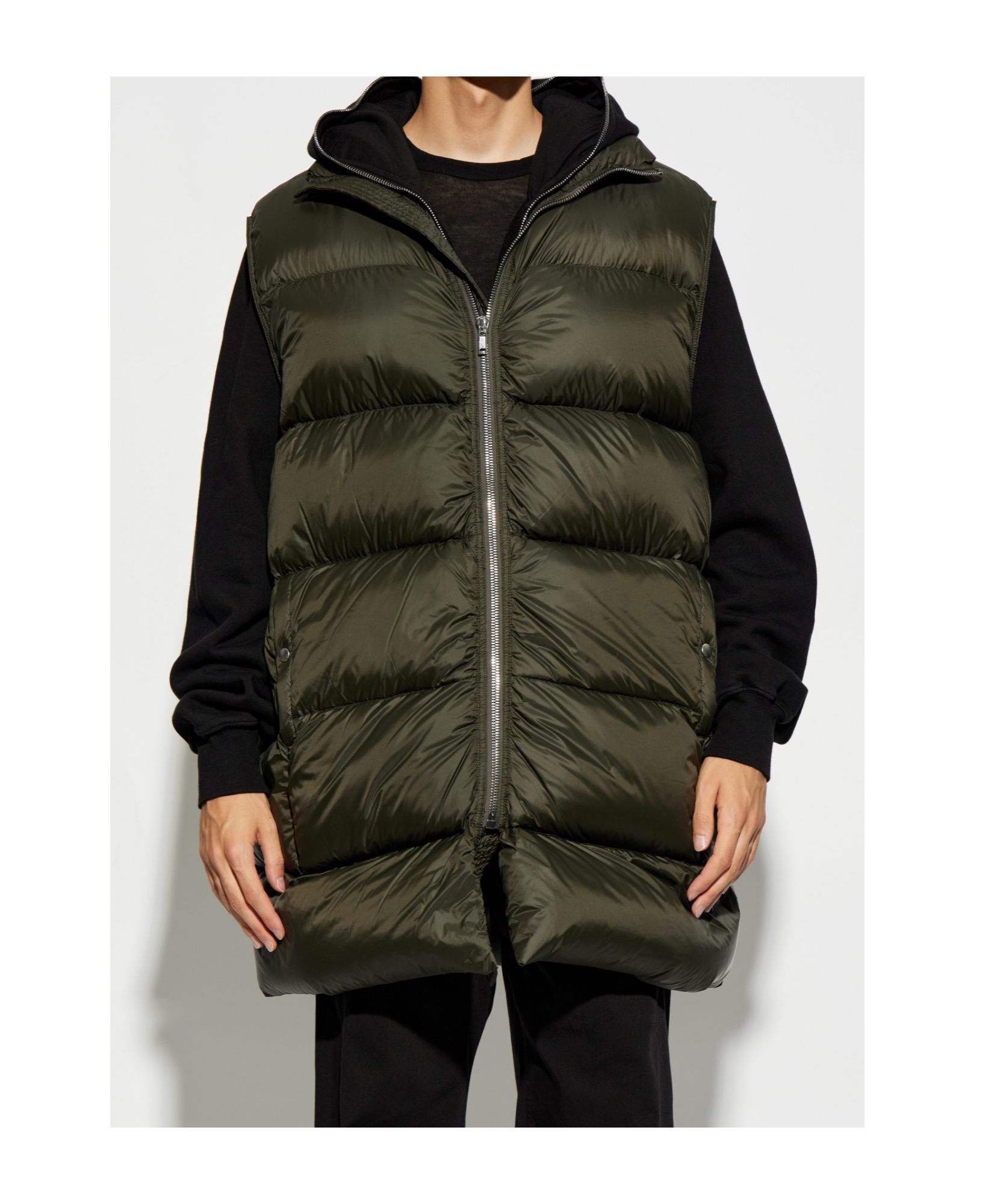 Rick Owens Sleeveless Flight Vest In Green